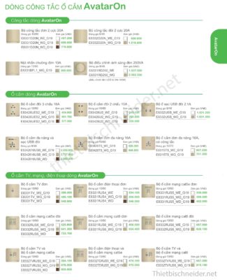 Thiết bị điện Schneider mới nhất 2025 – Cập nhật bảng giá, công tắc ổ cắm, MCB, MCCB, ATS, SPD chính hãng. Liên hệ ThietbiSchneider.net – 0929.993.286.