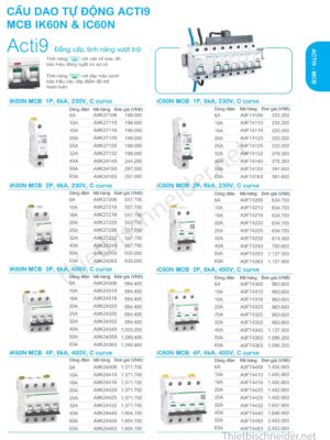 Thiết bị điện Schneider mới nhất 2025 – Cập nhật bảng giá, công tắc ổ cắm, MCB, MCCB, ATS, SPD chính hãng. Liên hệ ThietbiSchneider.net – 0929.993.286.