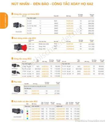 Thiết bị điện Schneider mới nhất 2025 – Cập nhật bảng giá, công tắc ổ cắm, MCB, MCCB, ATS, SPD chính hãng. Liên hệ ThietbiSchneider.net – 0929.993.286.