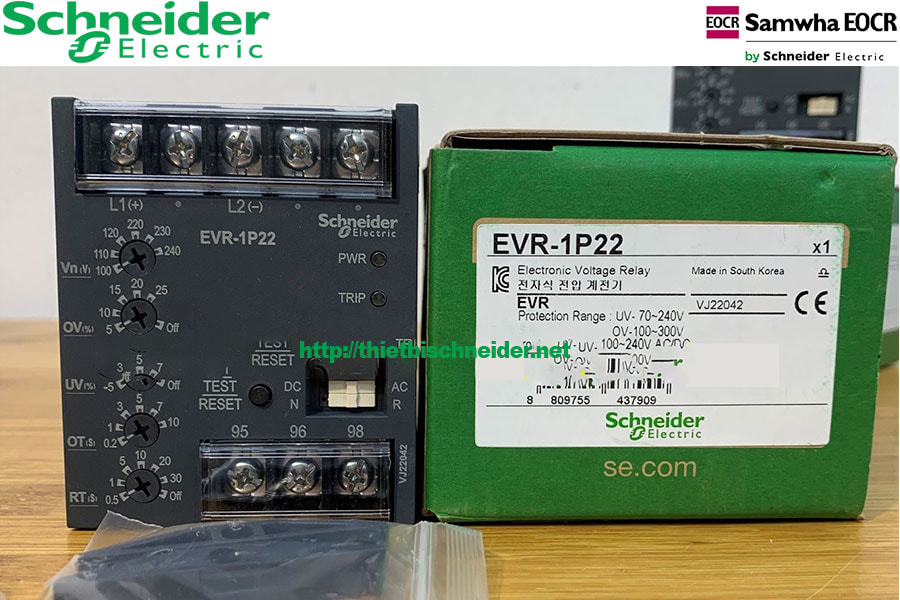 Rơ le bảo vệ điện áp 1 pha EVR-1P22 Schneider