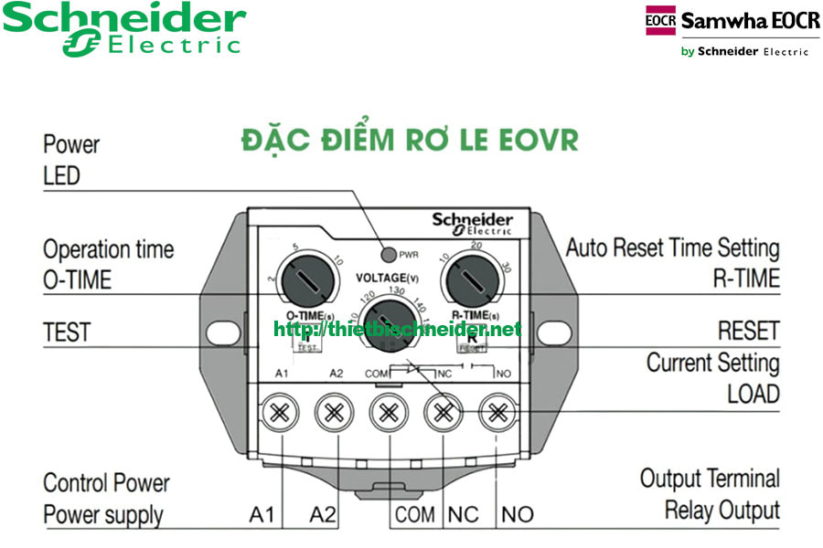 Đặc điểm của Rơ le Schneider EOVR