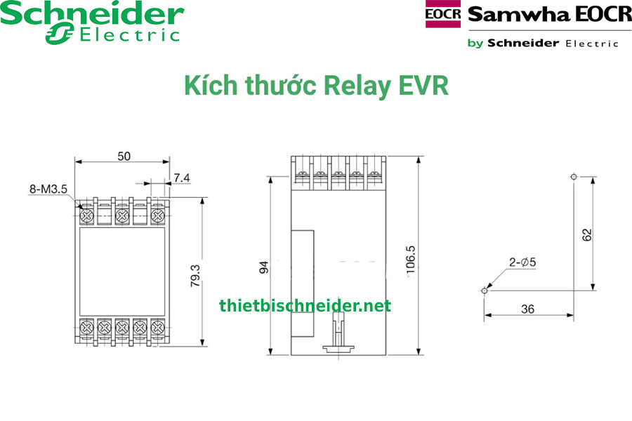 Rơ le bảo vệ pha Schneider EVR
