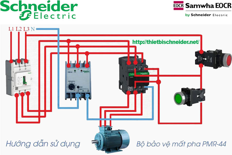 Rơ le bảo vệ pha Schneider PMR-440N7 340-480V