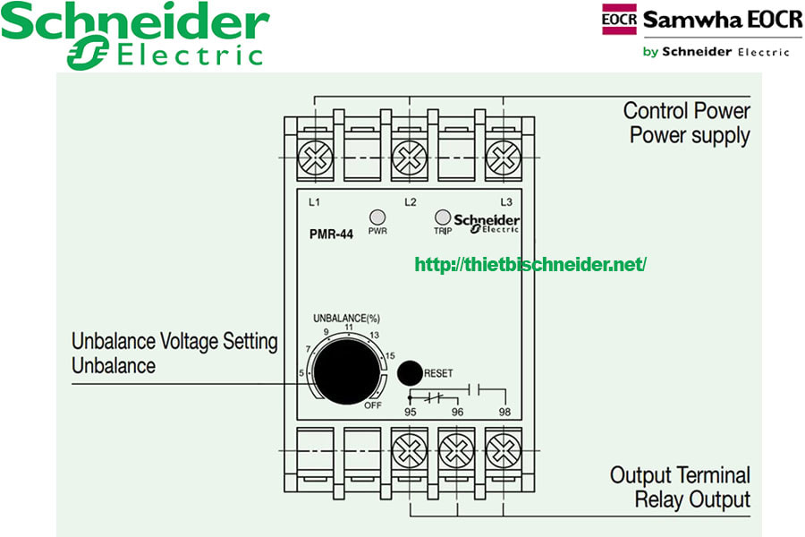Rơ le bảo vệ pha Schneider PMR-440N7 340-480V