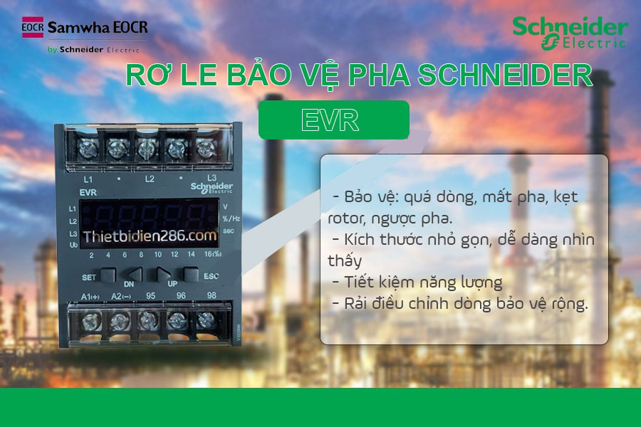 Rơ le bảo vệ điện áp 3 pha EOCR EVRPD-44U Schneider
