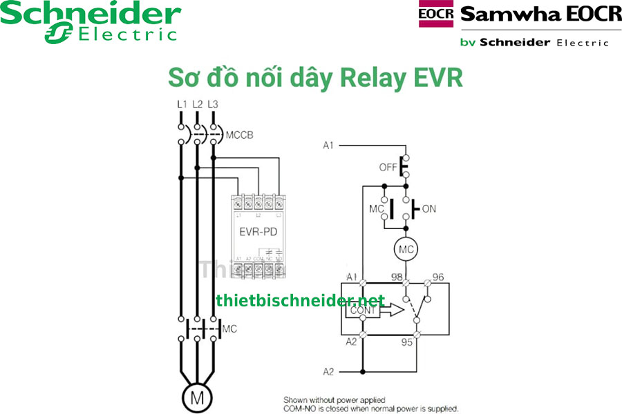 Sơ đồ cầu nối Rơ le bảo vệ pha EVR-PD