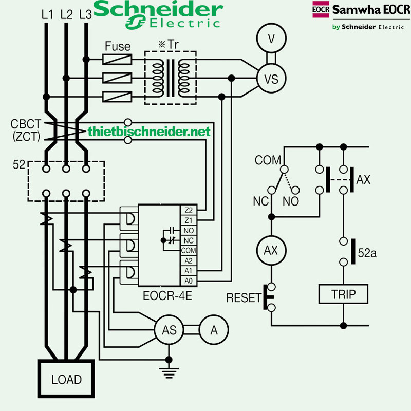 Sơ đồ nối dây rer eocr evr-4e