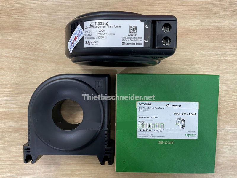Hình ảnh thực tế biến dòng bảo vệ chạm đất ZCT-035-Z Schneider