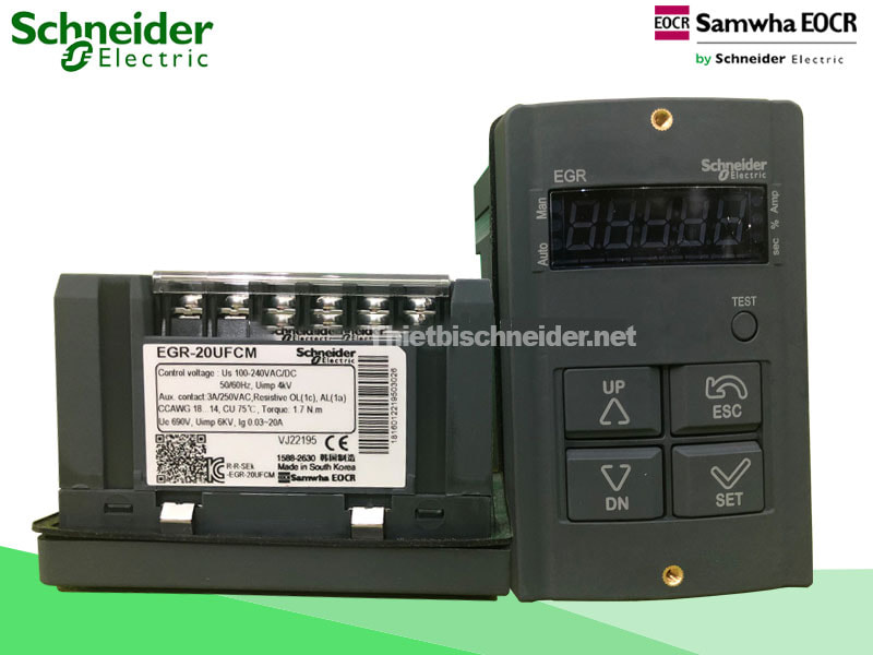 Hình ảnh thực tế rơ le bảo vệ chạm đất EGR-20UFCM Schneider