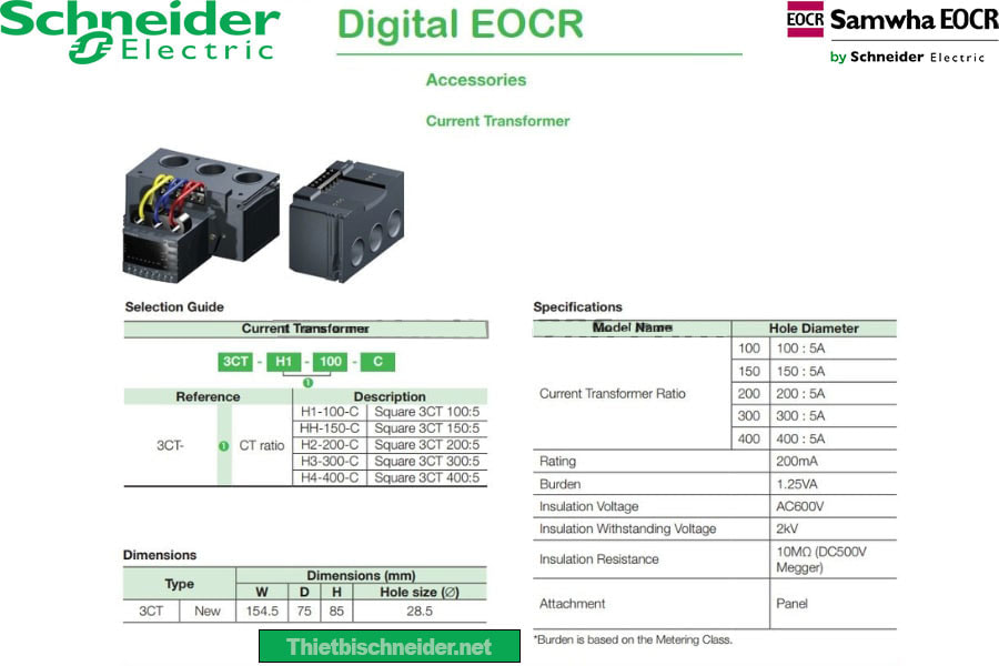 Biến dòng 3 pha 3CT-DH-100-C