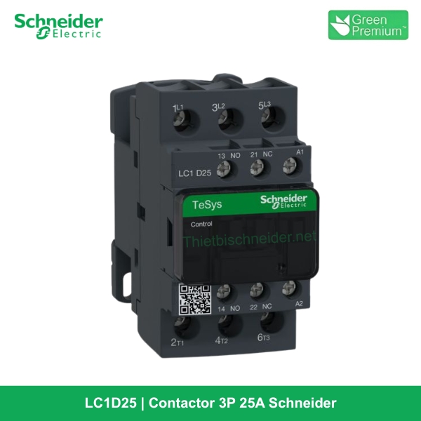 LC1D25 - Contactor 3P 25A Schneider