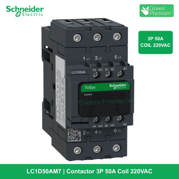 LC1D50AM7 - Contactor 3P 40A Coil 220VAC