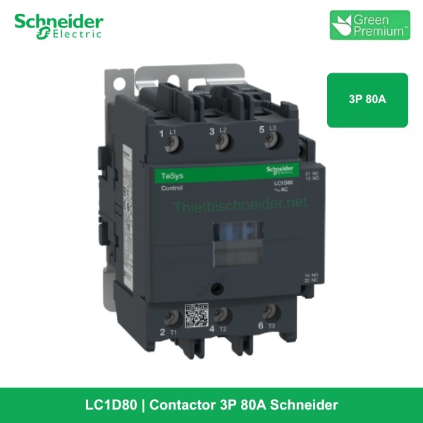 LC1D80 - Contactor 3P 80A Schneider