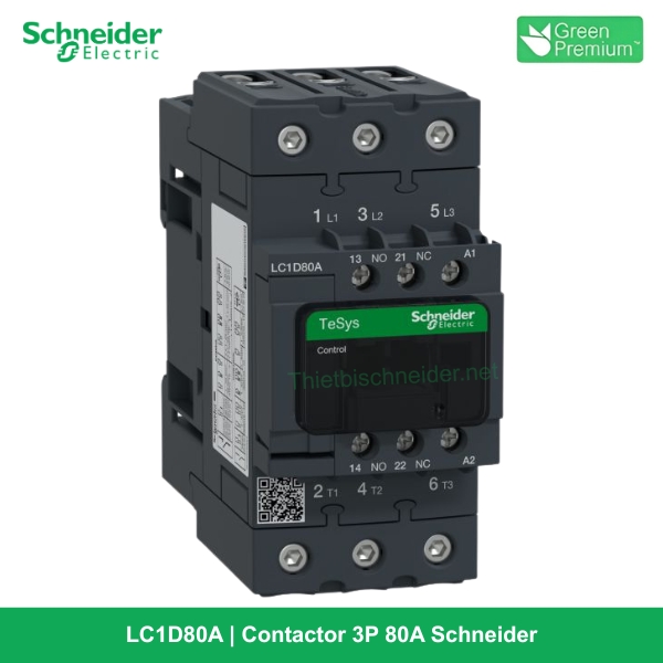 LC1D80A - Contactor 3P 80A Schneider
