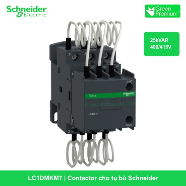 LC1DMKM7 - Contactor cho tụ bù 25kVAR