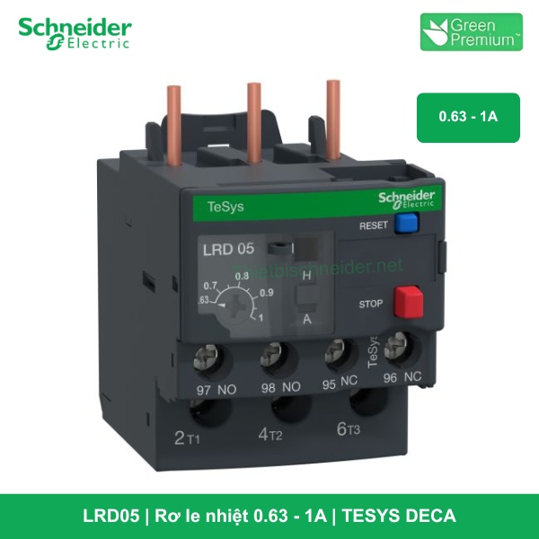 LRD05 - Rơ le nhiệt 0.63 - 1A - TESYS DECA