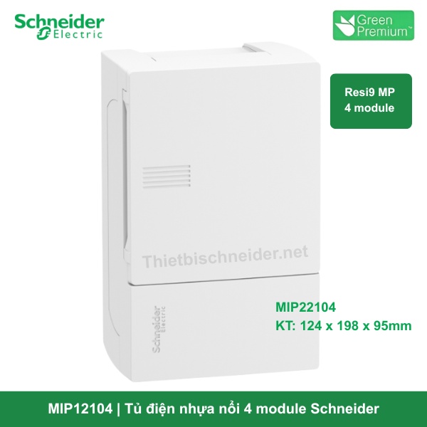 MIP12104 _ Tủ điện âm tường 4 module Schneider