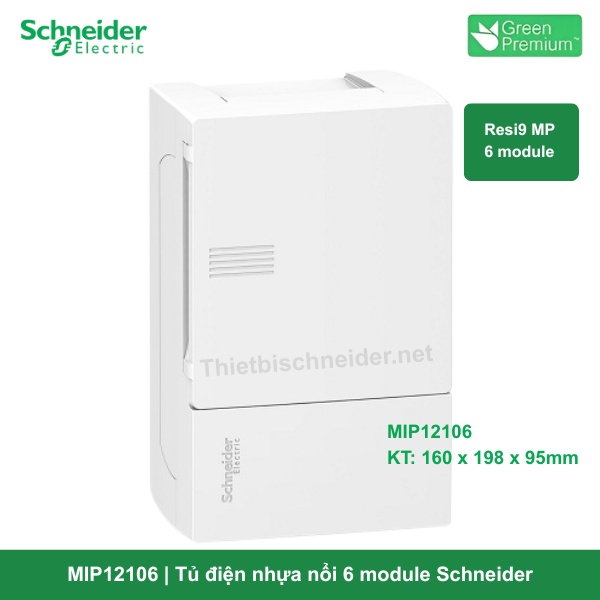 MIP12106 -Tủ điện nhựa nổi 6 module Schneider