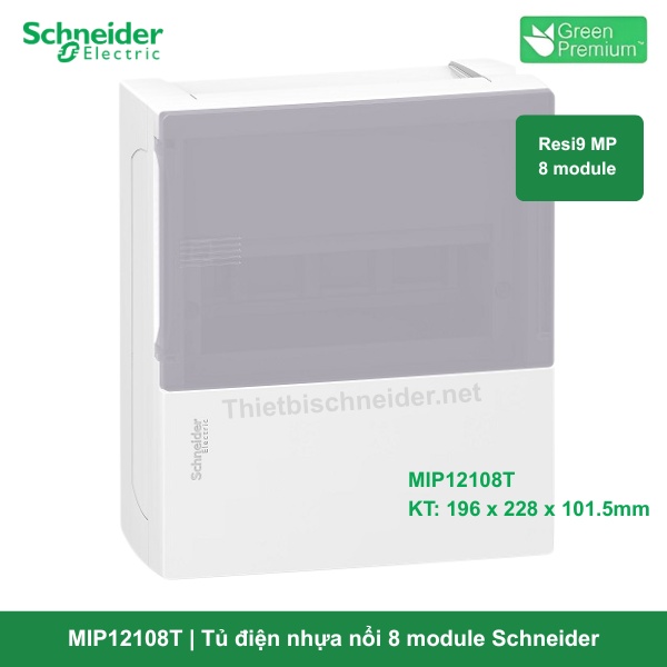 MIP12108T -Tủ điện nhựa nổi 8 module Schneider