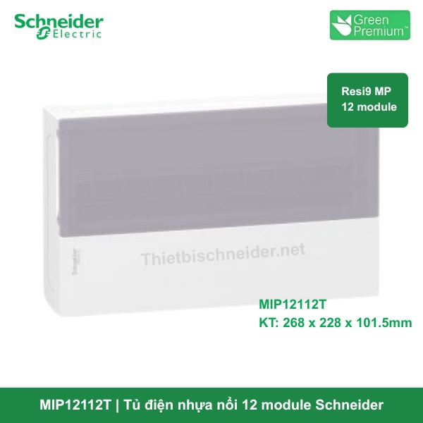 MIP12112T - Tủ điện nhựa nổi12 module Schneider