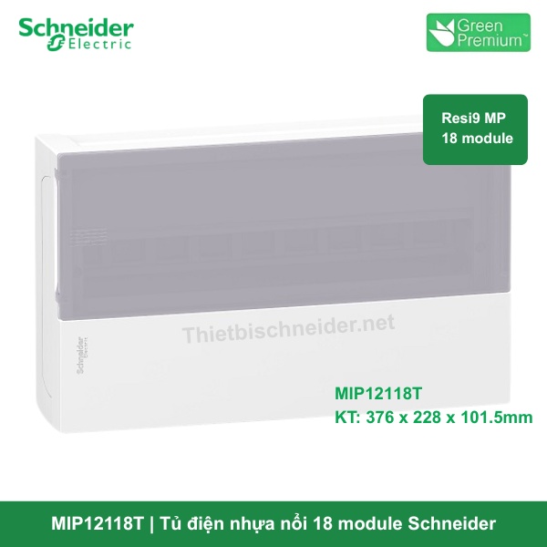 MIP12118T - Tủ điện nhựa nổi 18 module Schneider