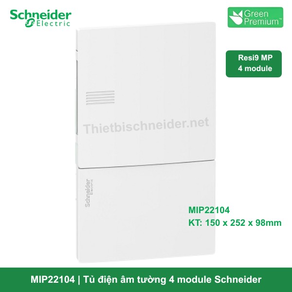 MIP22104 Tủ điện âm tường 4 module Schneider