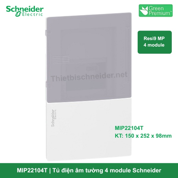 MIP22104T Tủ điện âm tường 4 module Schneider
