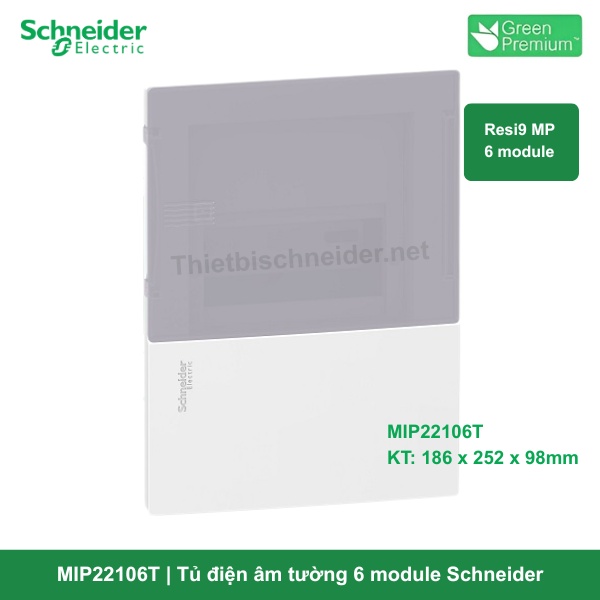 MIP22106T Tủ điện âm tường 6 module Schneider