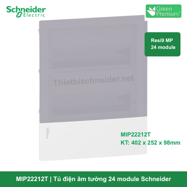 MIP22212T-Tủ điện âm tường 24 module Schneider