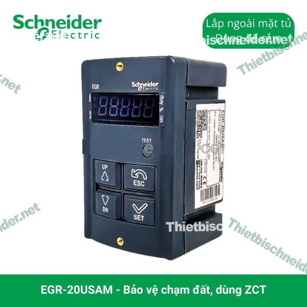 EGR-20USAM Schneider – Bảo vệ chạm đất EGR lắp ngoài mặt tủ đế cắm