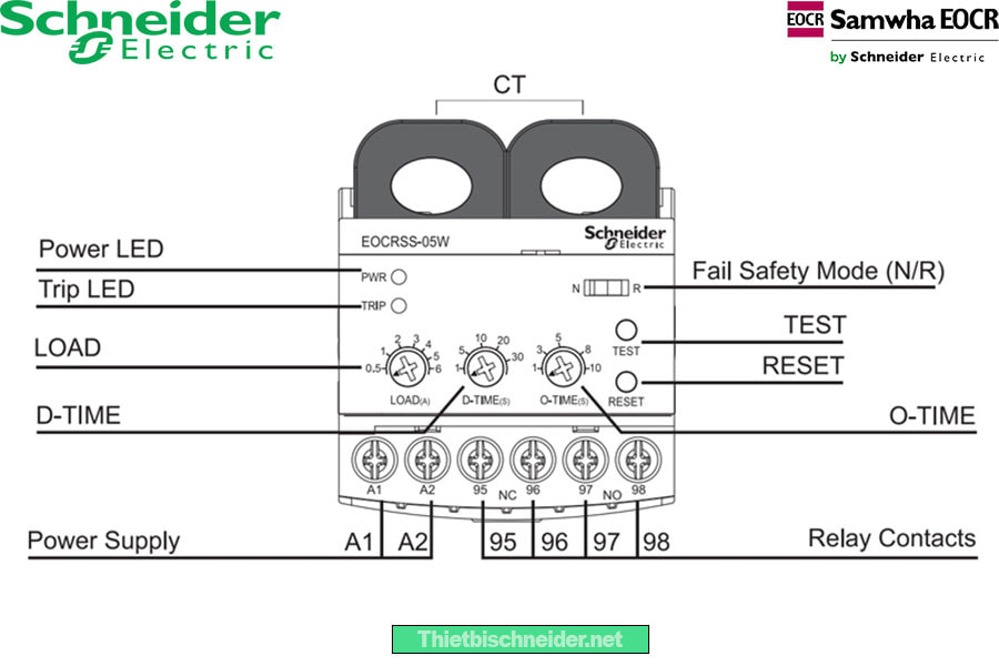 Rơ le điện tử EOCRSS-05W Schneider
