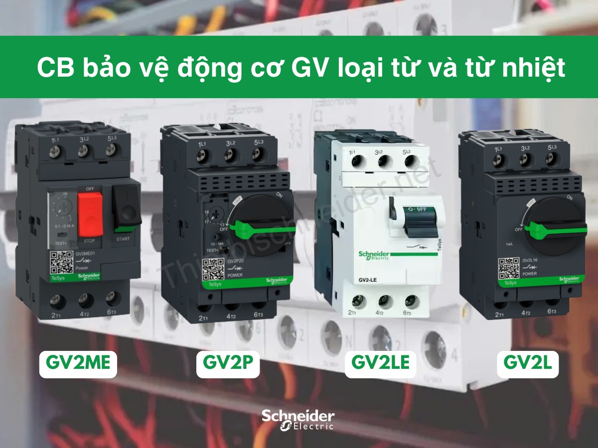 CB bảo vệ động cơ GV loại từ và từ nhiệt