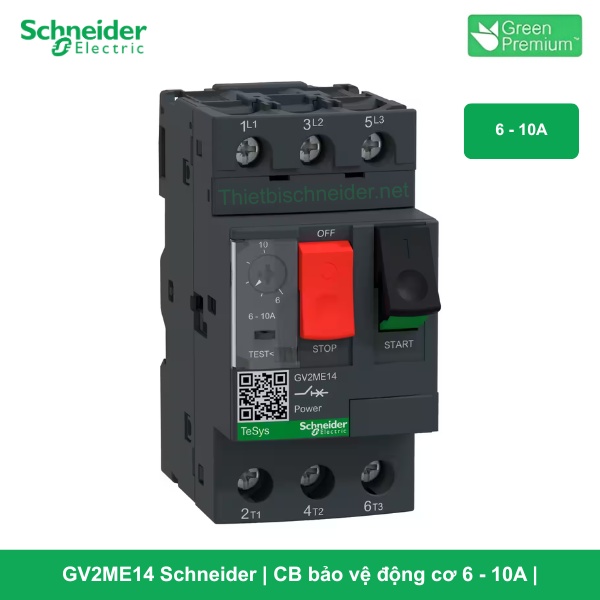 GV2ME14 Schneider – CB Bảo Vệ Động Cơ 6 - 10A