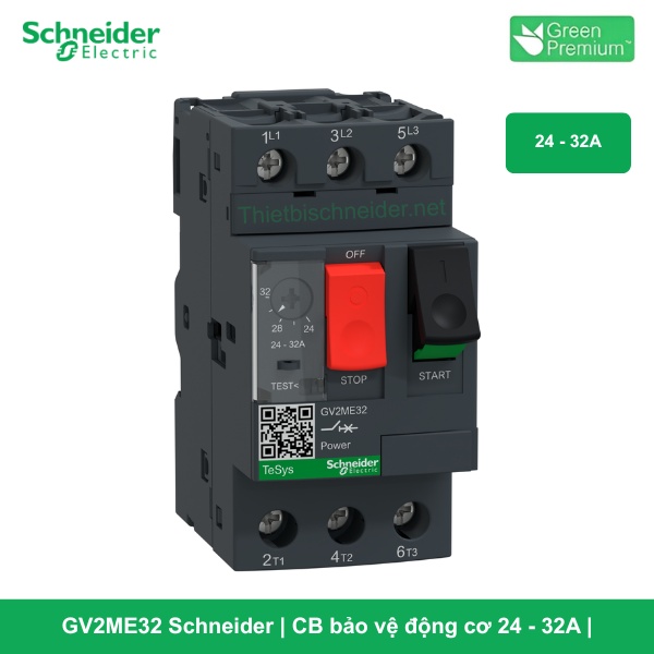 GV2ME32 Schneider – CB Bảo Vệ Động Cơ 24 - 32A