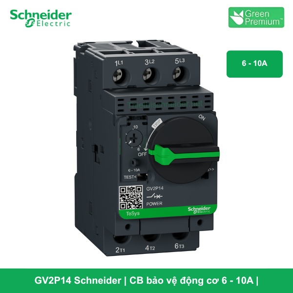 GV2P14 Schneider - CB bảo vệ động cơ 6 - 10A