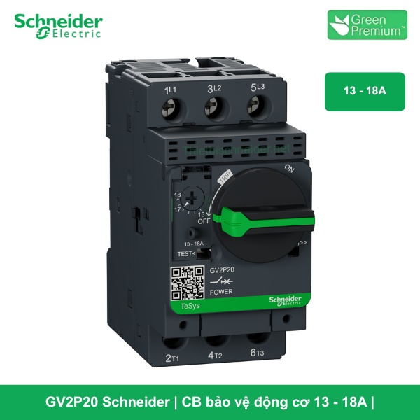 GV2P20 Schneider - CB bảo vệ động cơ 13 - 18A