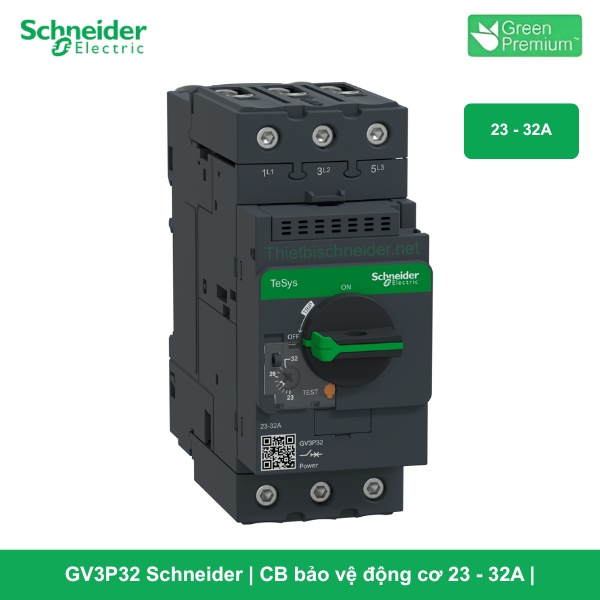 GV3P32 Schneider - CB bảo vệ động cơ loại từ 23 - 32A