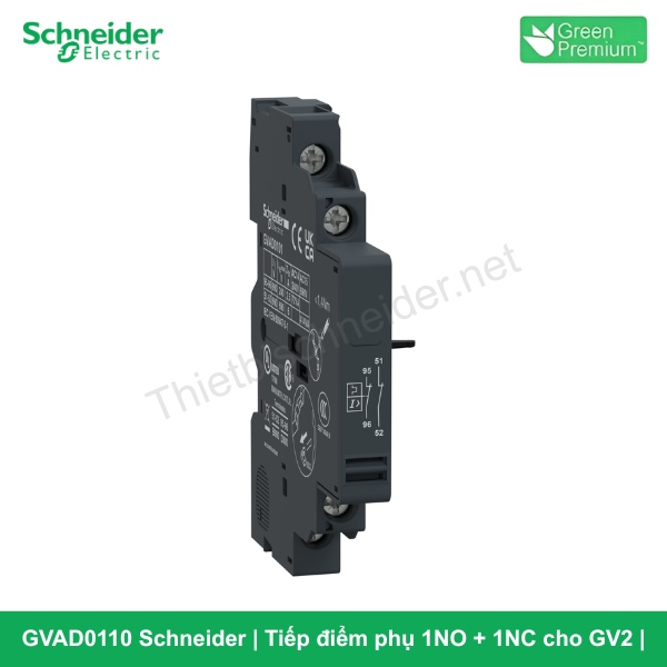 GVAD0110 Schneider - Tiếp điểm phụ 1NO + 1NC cho GV2