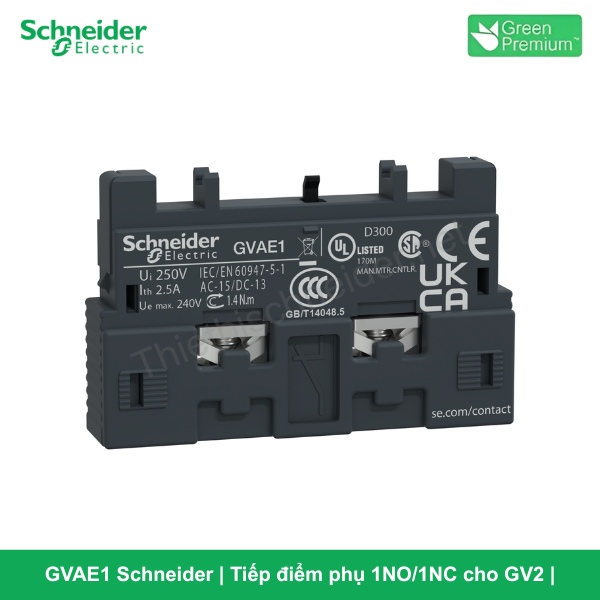 GVAE1 Schneider - Tiếp điểm phụ 1NO_1NC cho GV2