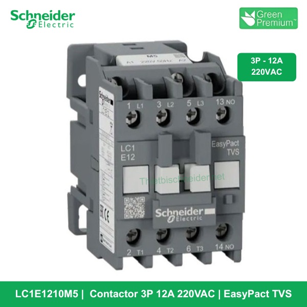 LC1E1210M5 - Contactor 3P - 12A 220VAC