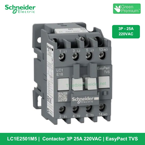 LC1E2501M5 - Contactor 3P - 25A 220VAC
