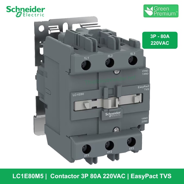 LC1E80M5 - Contactor 3P - 80A 220VAC