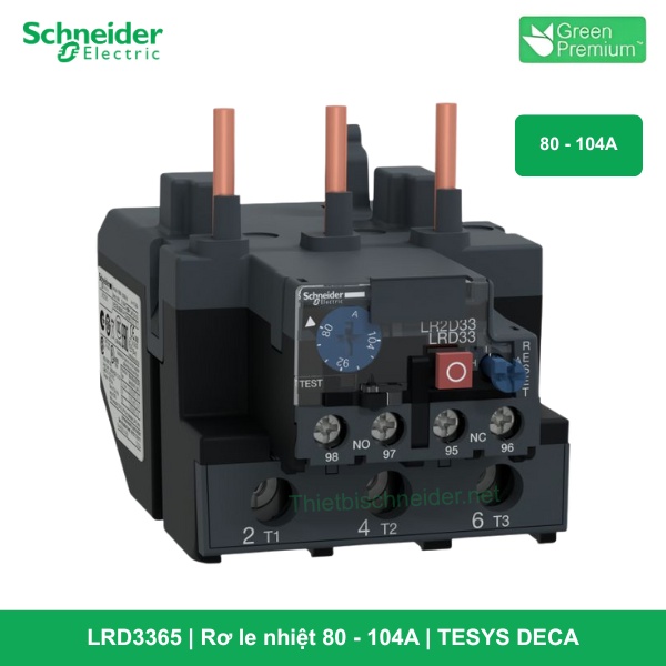 LRD3365 - Rơ le nhiệt 80 - 104A - TESYS DECA