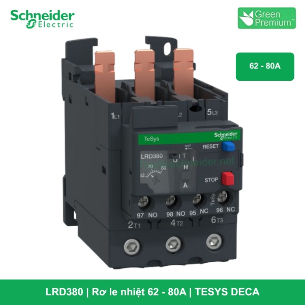 LRD380 - Rơ le nhiệt 62 - 80A - TESYS DECA