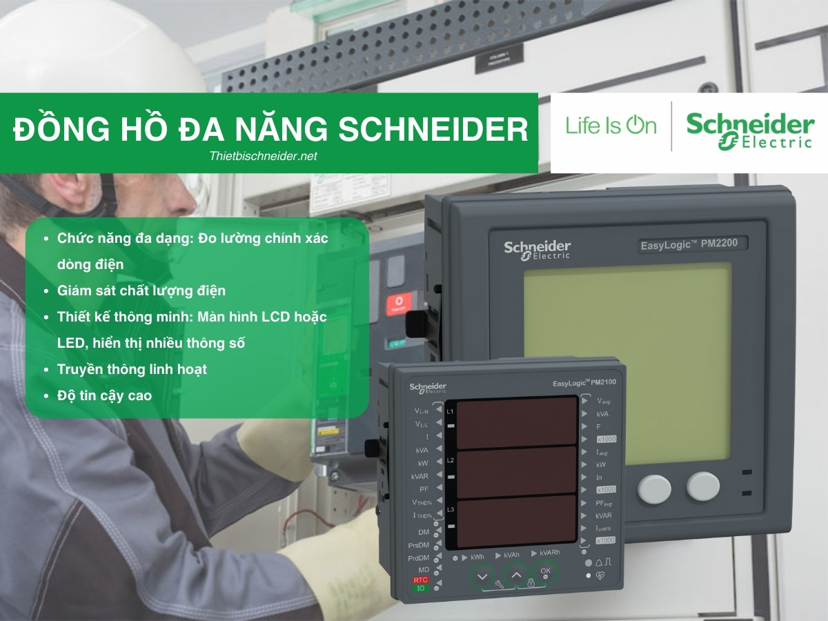 Đồng hồ đo điện đa năng Schneider