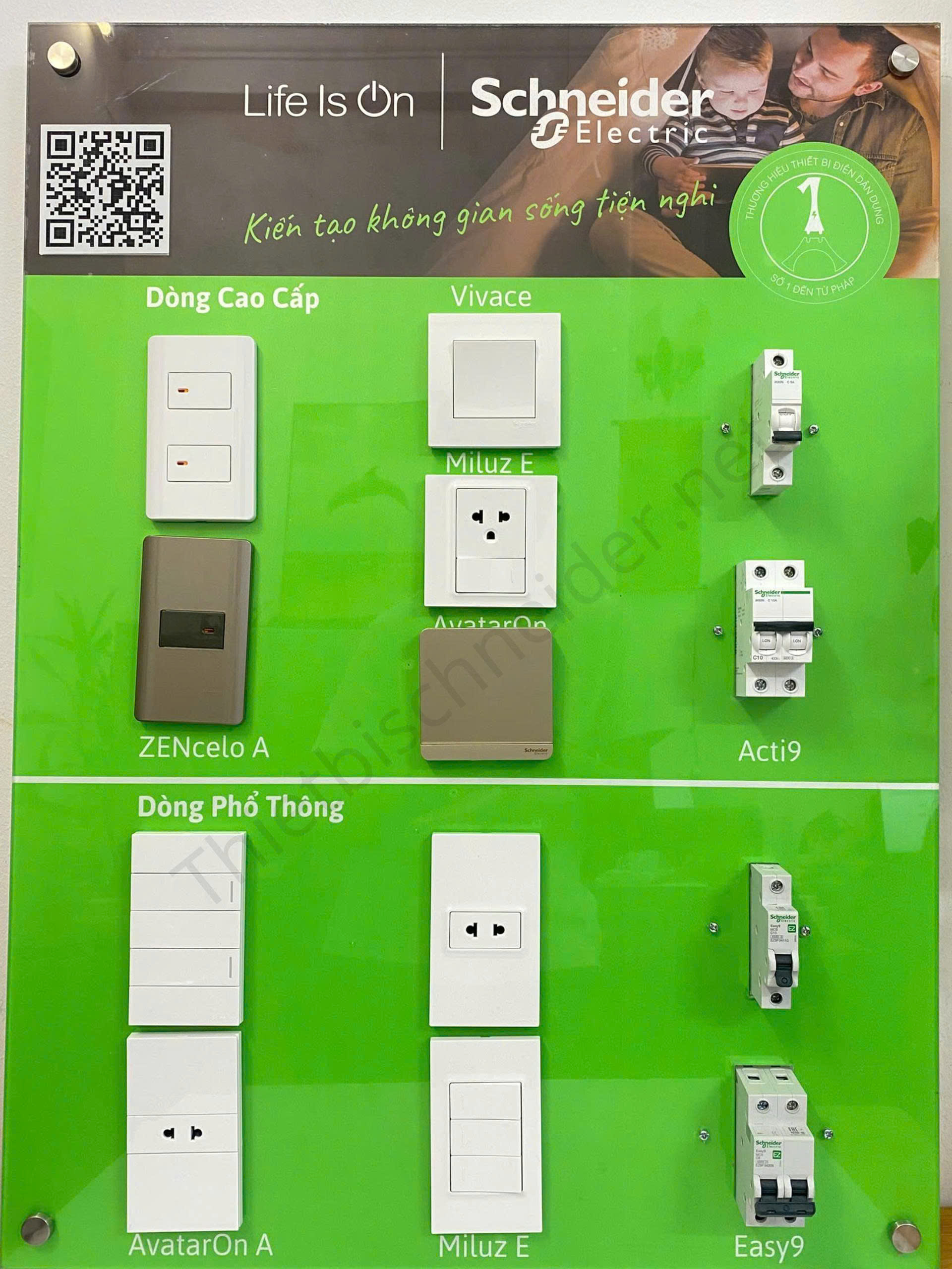 Schneider Electric là thương hiệu nổi tiếng toàn cầu đến từ Pháp với nhiều dòng công tắc ổ cắm chất lượng cao, đáp ứng cả yêu cầu kỹ thuật lẫn tính thẩm mỹ cho công trình hiện đại.