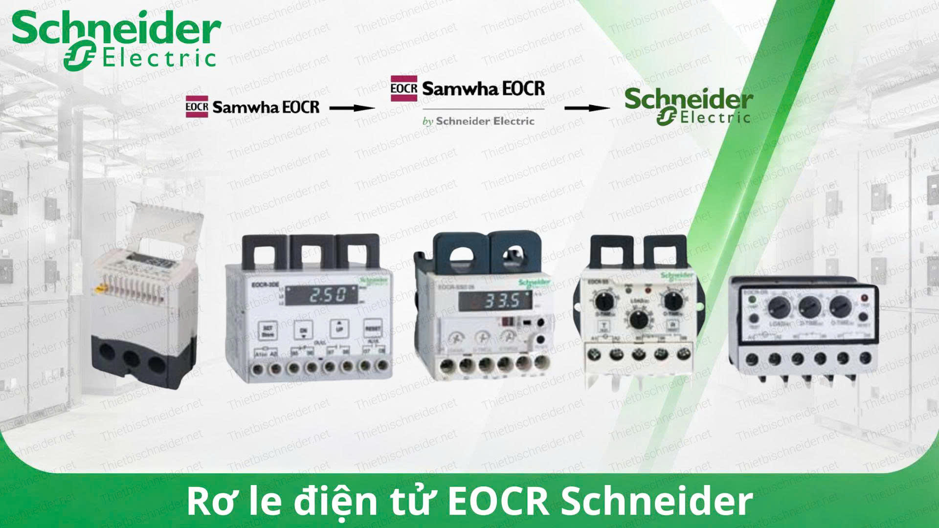 EOCR Schneider chính hãng tại Việt Nam, giải pháp relay bảo vệ động cơ điện tử uy tín cho hệ thống điện công nghiệp.